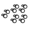 10PCS O Type Anchor Hooks Black Stainless Steel Tie Down Strapping Rings for Trailer Bike Truck