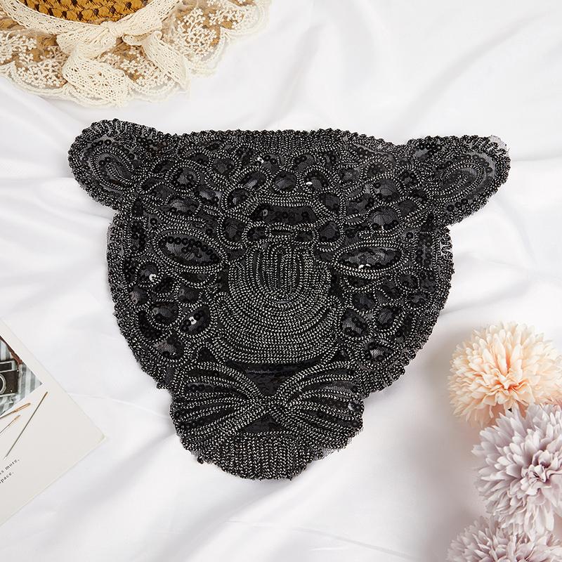 Leopard Patches For Clothing Black Sequin Diy Accessories For Clothes Badge