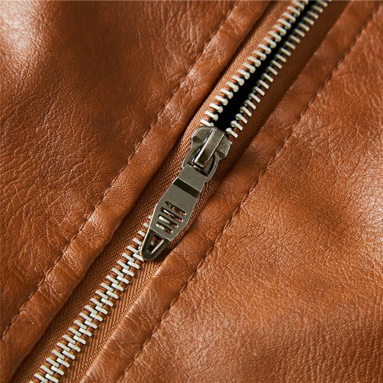 Новая мужская куртка, мотоциклетная куртка, кожаная куртка в такую ​​же полоску, эксклюзивная плюшевая кожаная куртка для мужчин