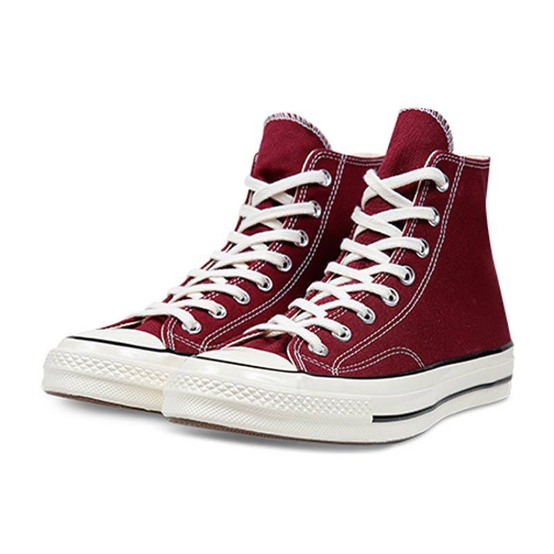 Converse 1970-е годы Chuck Taylor удобные повседневные высокие парусиновые кеды унисекс бордовый