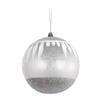 Boule De Noël - Non Spécifié - Effet Neige - Argent - Diamètre 12 Cm