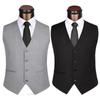 Spring Summer Men's Suit Vest V-Neck Formal Sleeveless Jacket Casual Business Solid Color Suit Clothing Slim Vest For Men Blazers