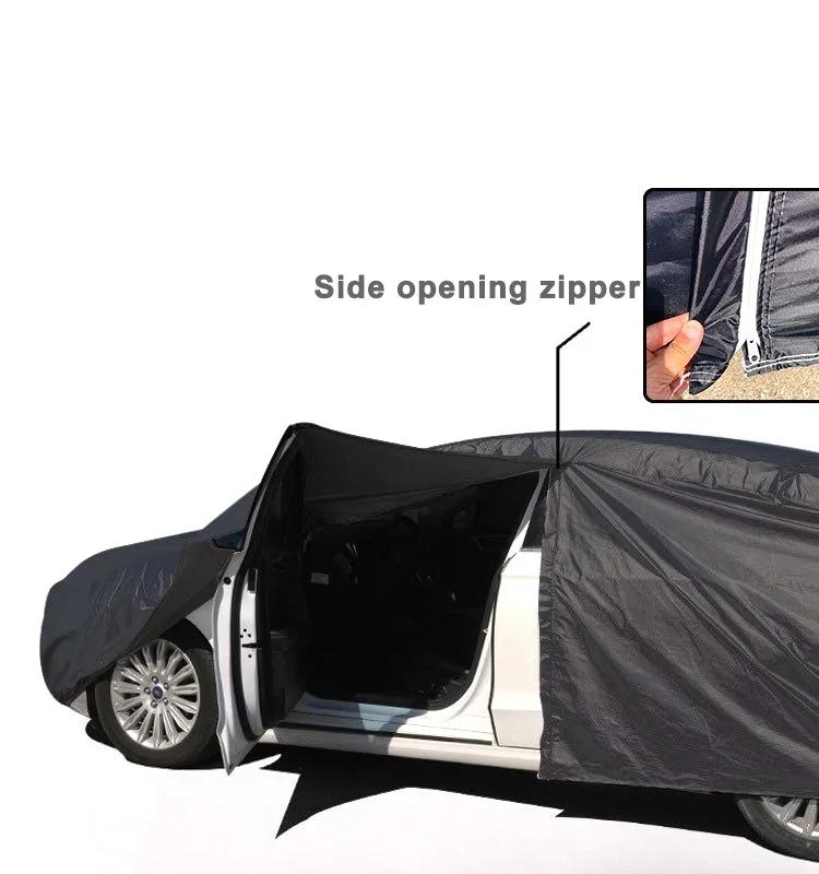 For Tesla Model 3 Full Car Cover - Outdoor Universal Full Body Cover With Side Zipper, Waterproof Dustproof Sunshield