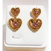 Серьги French Retro Twist Phnom Penh Love, женские, темпераментные, розовые, циркониевые, персиковые, сердечки, серьги женские 92