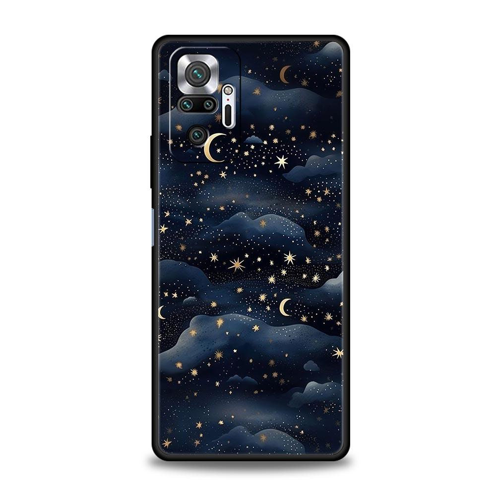 Модный Чехол-Крышка для Телефона со Звездным Небом для Redmi 14C 10C Note 15 14 13 12 10 11 K40 Pro Plus 5G Ударопрочный Мягкий ТПУ Корпус