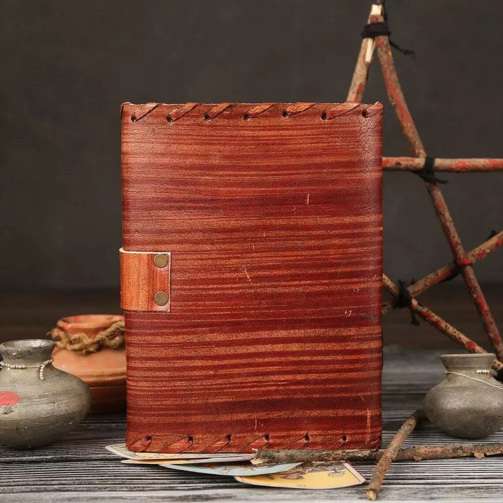 Hocus Pocus Leather Book of Spell Vintage Leather Journal Deckle Edge Paper