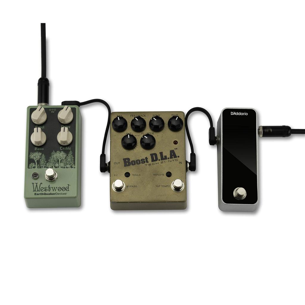 Плоские патч-кабели, набор из 2 шт., D'Addario (Экранированные кабели) - (PW-FPRR-204OS) (10см LL кривошип)