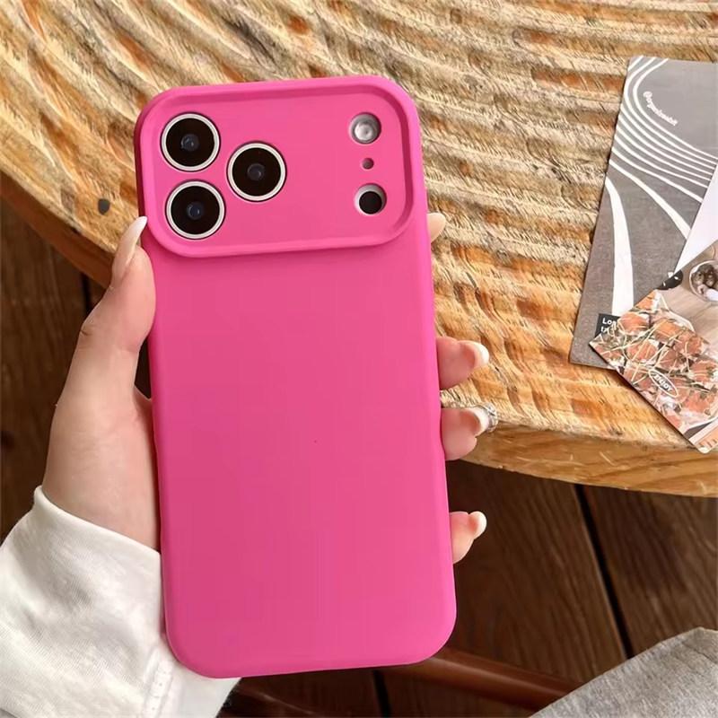 Высококачественный защитный чехол из жидкого силикона для iPhone 17 Air 16 15 14 13 12 11 Pro Max Plus 16E 17 Pro Max Защита камеры Матовый Мягкий чехол