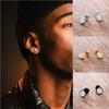 Микро Инкрустация Стразами Мужские Циркониевые Серьги Хип-Хоп Мода Серьга-Гвоздик Крутая Хип-Хоп Серьга Мужские