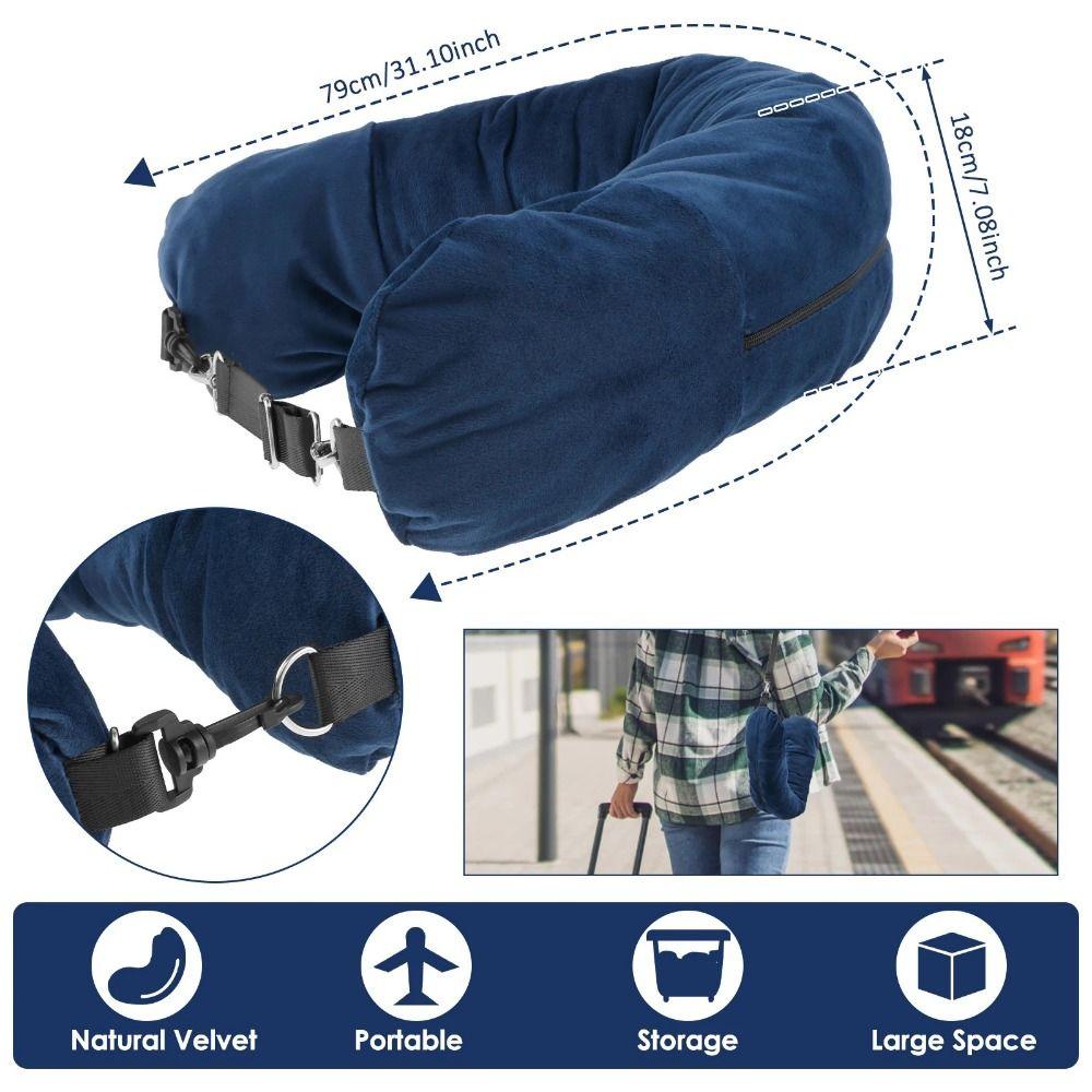 Дополнительная набивная подушка для багажа, подушка для путешествий, регулируемая подушка U-образной формы для шеи, офисная