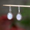 Rainbow Moonstone Silver Women Earring Pure 925 Sterling Silver Handmade Jewelry