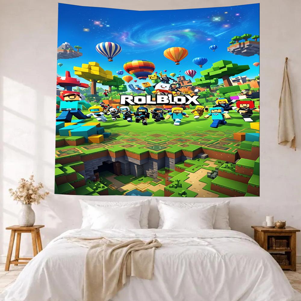 Декор для стены Roblox, Гобелен, Искусство, Для памятного подарка питомцу, На день рождения, Свадебную вечеринку, Фон, Семейный подарок