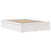Solid Wood Bed with Headboard White 140x190 cm Pine