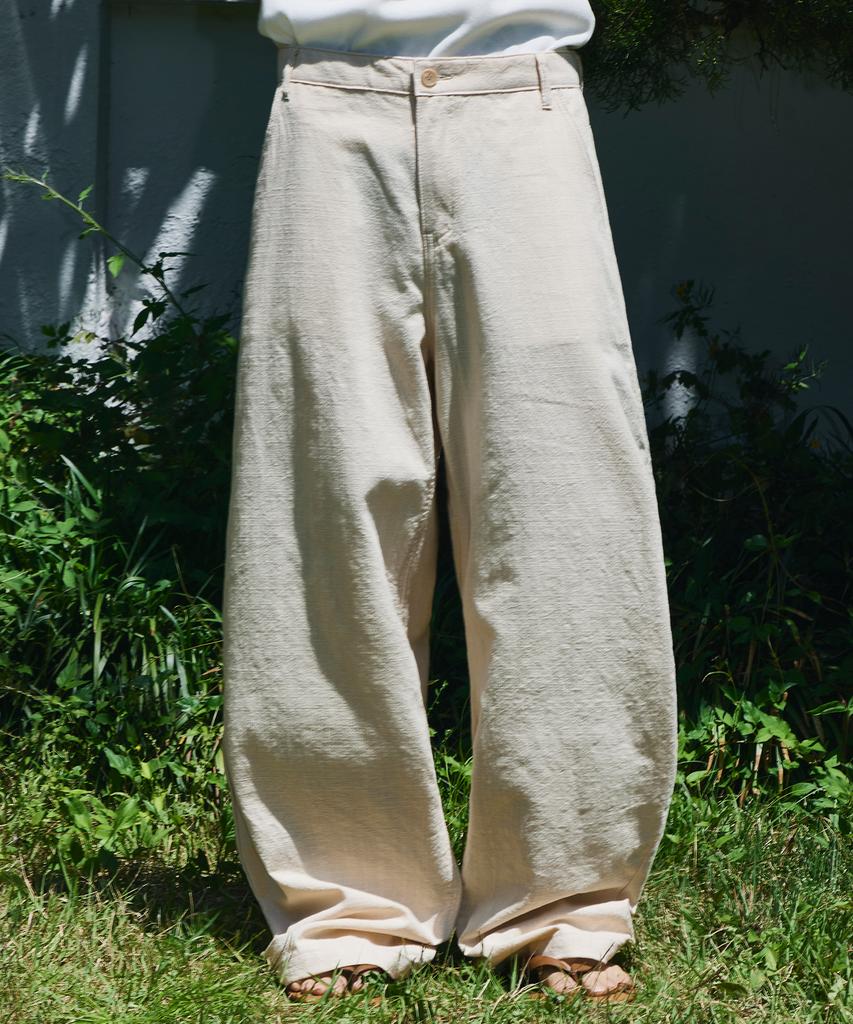 SIGNATURE Summer Wide Curved Linen-Like Pants [2 Colors]