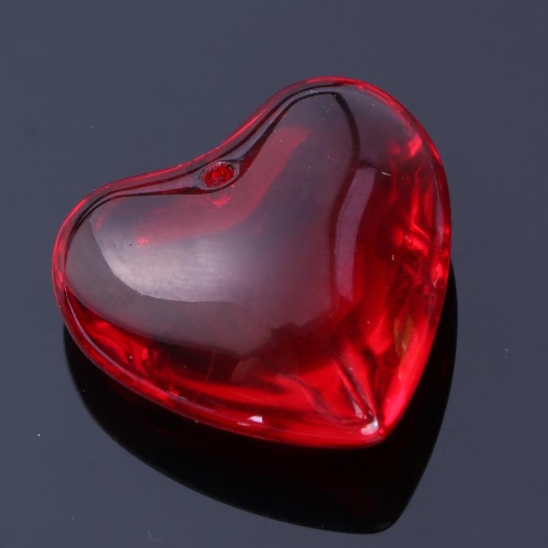 Love Heart Shaped Pendant Crystal Glass Peach Heart Loose Beads Charm for DIY Jewelry Necklace Earrings Making