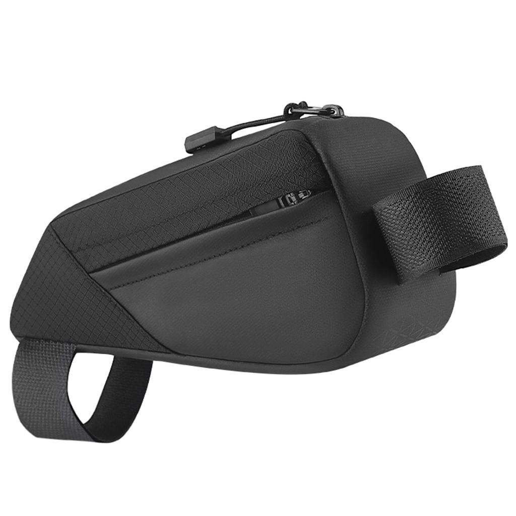 Bike Triangle Frame Bag, Waterproof Bicycles Front Handlebar Bag Strap-On Saddle Bag Cycling Pouch Bike Storage Tube Bag