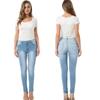 Модные облегающие эластичные женские узкие джинсы женские джинсы с высокой талией повседневные узкие джинсы узкие брюки из эластичного денима большого размера