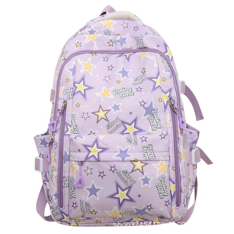 Школьный рюкзак для ученицы средней школы, рюкзак большой емкости с принтом