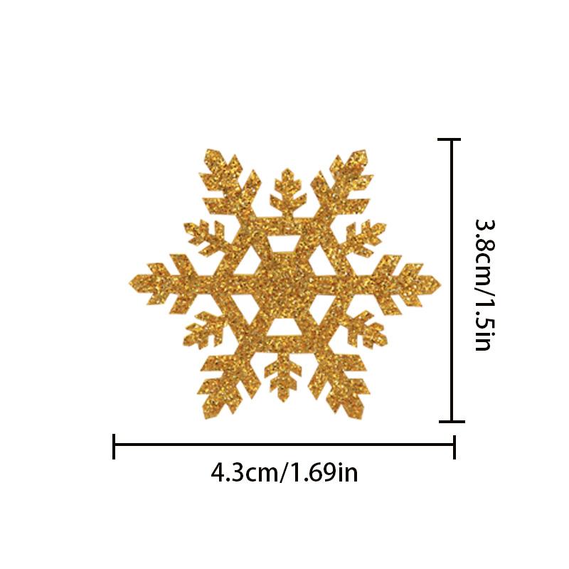 20Pcs Christmas Glitter Snowflake Christmas Tree Hanging Pendant Ornaments Fake Snowflake DIY Craft Xmas Party Home Decoration