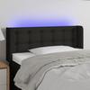 3123646 vidaXL LED Headboard Black 83x16x78-88 Cm Fabric