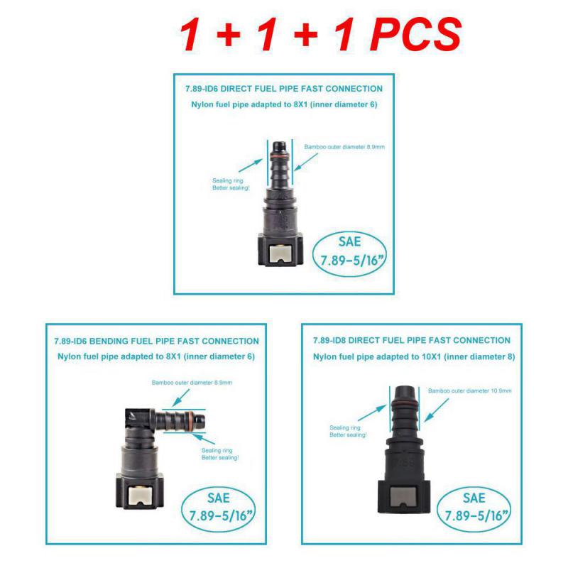 2/3/4 шт. Автомобильный соединитель топливной магистрали, отсоединяющий резиновый нейлоновый масляный трубопровод, быстрая сборка без инструментов, автомобильные аксессуары