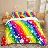 Rainbow Series 3D Digital Printing Three-Piece Bedding Kit Sheet Quilt Cover