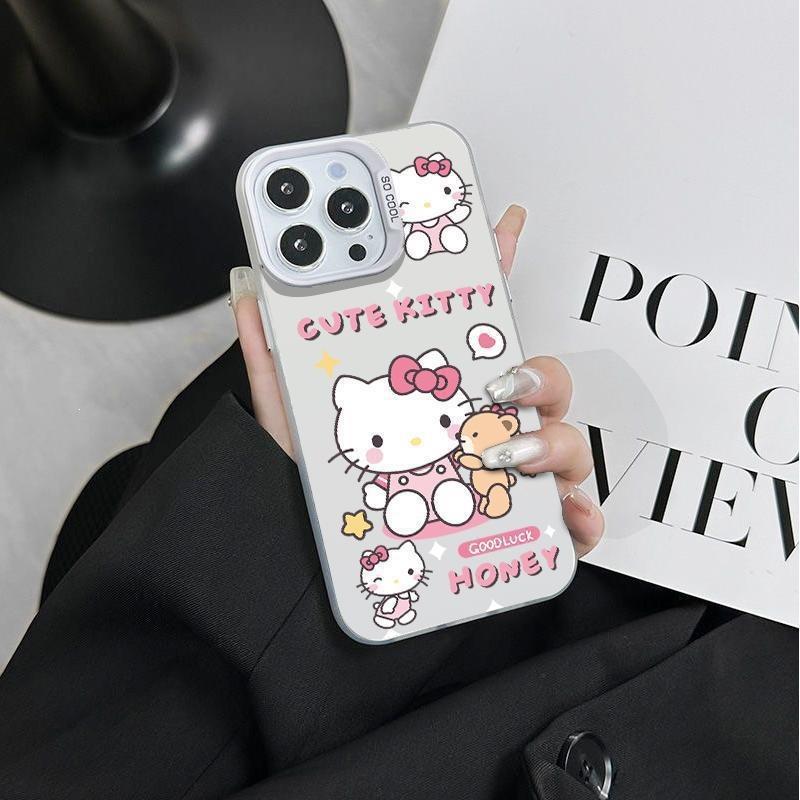 Взрывозащищенный чехол TEMU/Xiyin/TikTok Sanlio TK кот Hello Kitty для мобильного телефона Apple 16