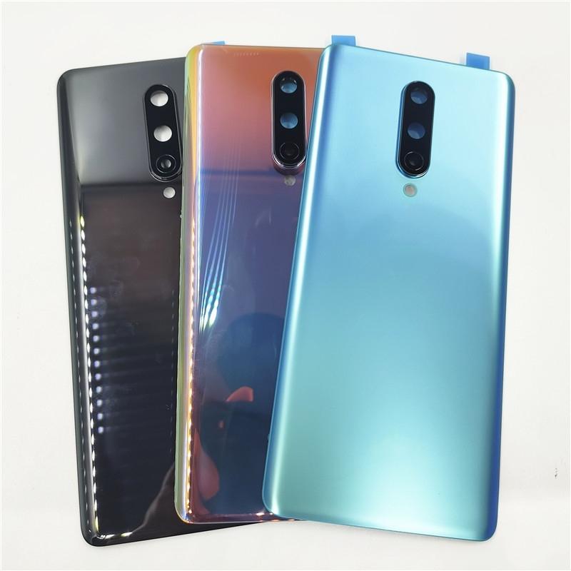 A+++ Высокое качество Для OnePlus 8 Крышка аккумулятора Жесткая задняя панель Задний корпус С рамкой для камеры Линзой