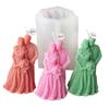 Unique 3D Candle Moulds Groom and Bride Craft Molds Beautiful Figures Molds Art Portrait Moulds for Artistic Ornament