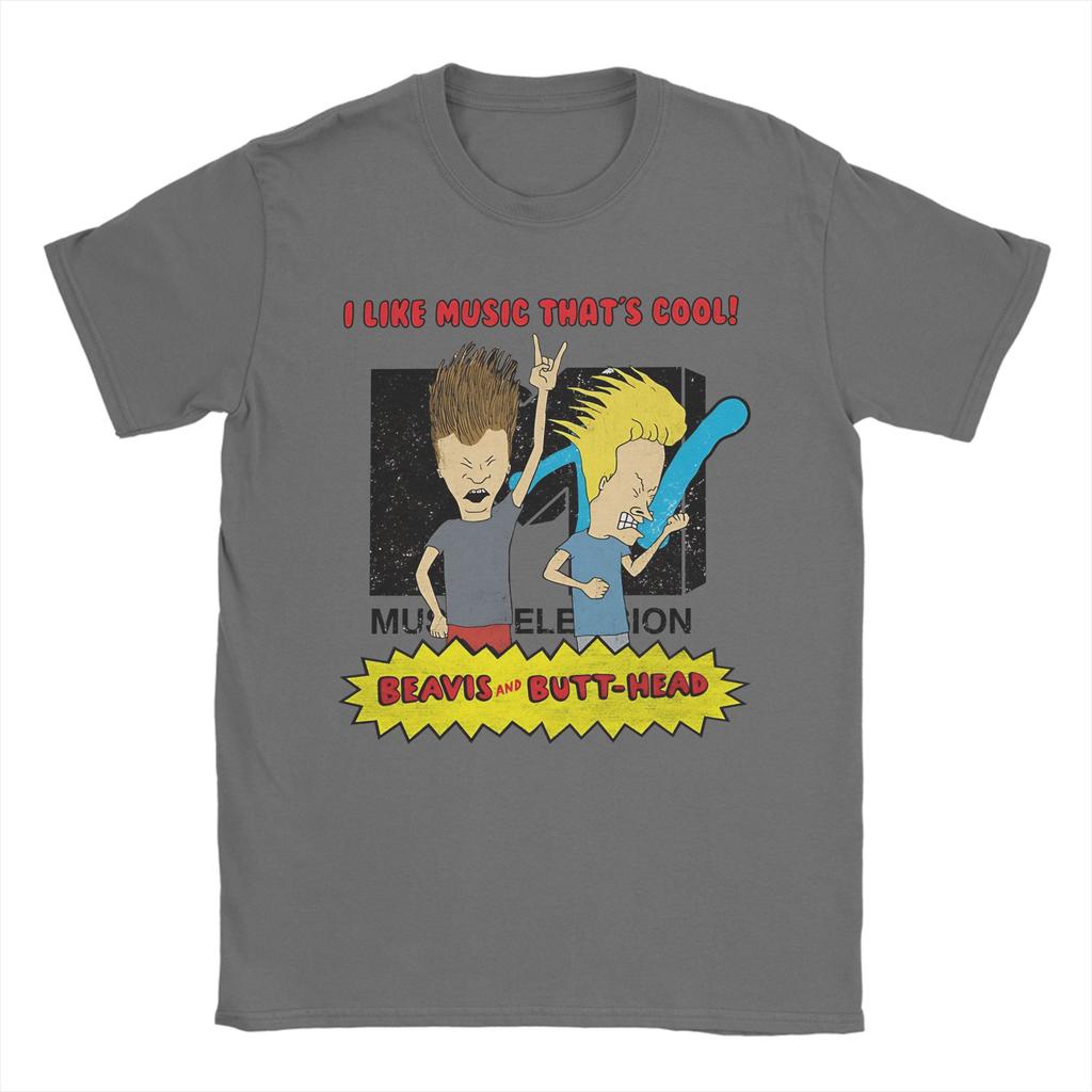 Beavis and Butthead I Like Music T Shirt Men Womens 100 Cotton Casual TShirt Crew Neck Tee Shirt Short Sleeve Tops 4XL 5XL