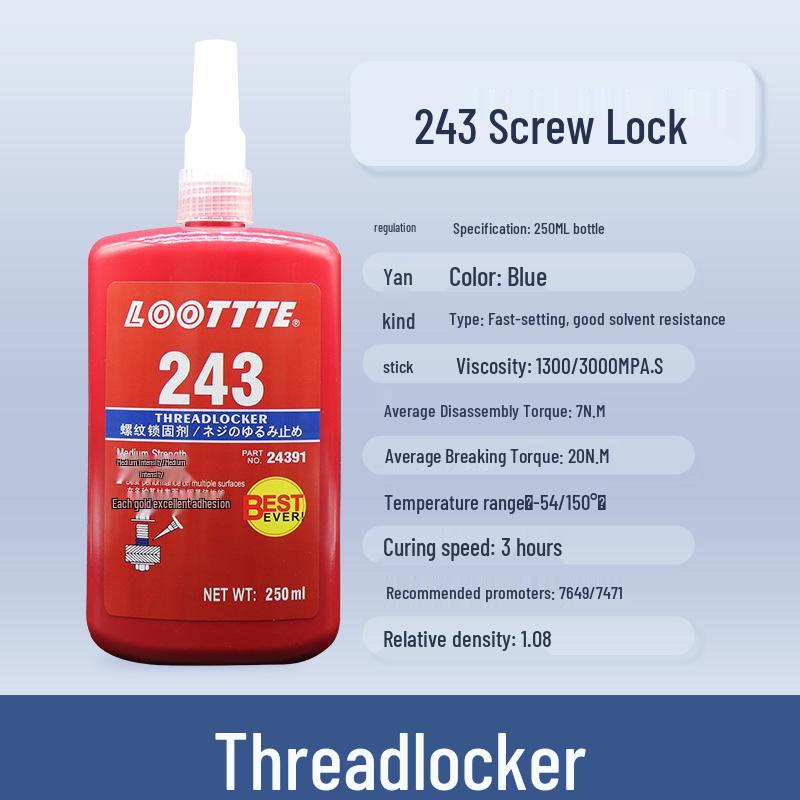 Анаэробный резьбовой герметик: 243, 222, 242, 262, 263, 271, 272, 277