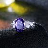 Standard Sterling Silver S925 Ring Fashion Women's Rings Wedding Party Gifts 8X10MM Amethyst Rings Hot Sale New Trendy 2018