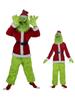 Christmas Spot Long Hair Green Hair Monster Grinch Cosplay Costume Santa Suit Party Play Costume