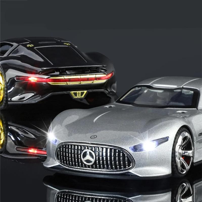 1/32 Scale Benzs Vision GT Alloy Concept Sports Car Model Diecast Metal Racing Car Vehicles Model Sound Light Simulation Kids Toy Gift
