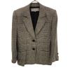 90s Silk Blend Houndstooth Tailored Jacket M Old Women Used
