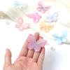 10Pcs Butterfly Appliques Exquisite Handicraft Double Layers DIY Embroidery Butterfly Patches Craft Flower Accessories