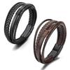 1PC Retro PU Leather Bracelets Multilayer Braided Rope Bracelets for Male Female Bracelets Jewelry