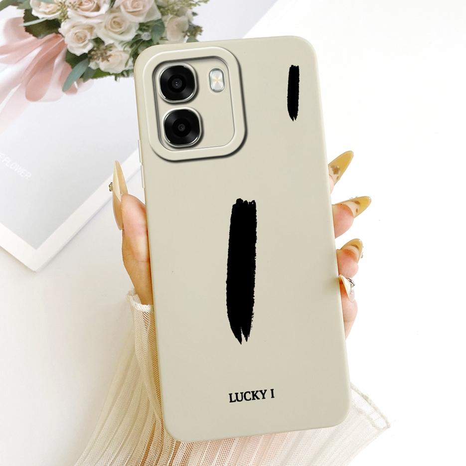 Чехол для Oppo A6 4G Чехол для Oppo A6x 5G CPH2783 Милый Чехол с Счастливыми Буквами Мягкий ТПУ Чехол для Телефона Для Oppo A6x 4G OppoA6 5G Задняя Крышка Fundas