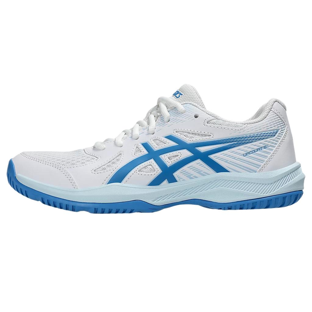 Asics Upcourt 6 White Blue Coast Women Sneakers 1072A107-101