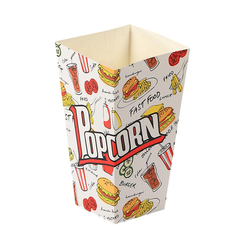 10Pcs Popcorn Box Snack Container Disposable Food Packaging Box Paper Cup Bucket Theme Birthday Party Dessert Organizer