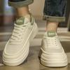 Белая мужская обувь летняя легкая дышащая повседневная обувь для скейтборда мужская белая обувь противоскользящая толстая подошва универсальная спортивная обувь