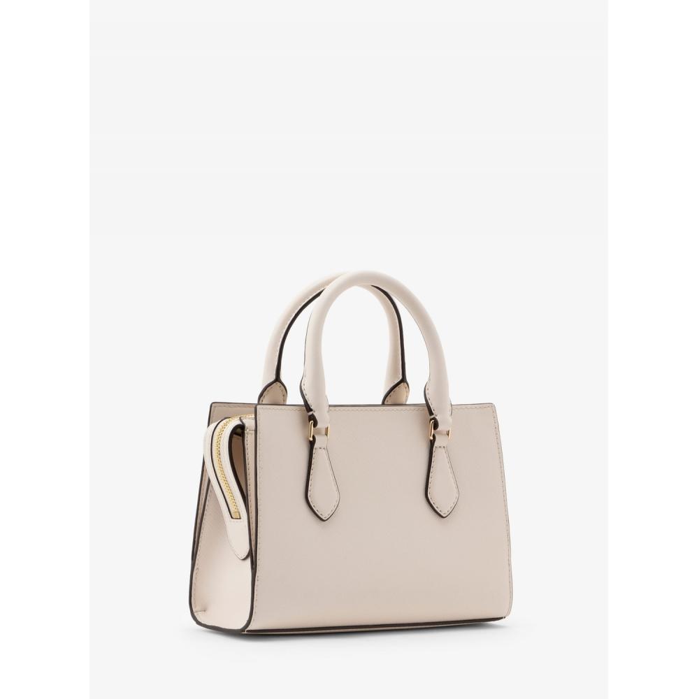 Michael Kors Sheila Center Zip Satchel Small 35s3g6hs5l2171 Light Cream