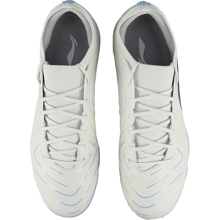 Li Ning TF Искусственный газон для поля Стойкие к истиранию Скользкие Футбольные бутсы Унисекс Белый Синий YSTV0017