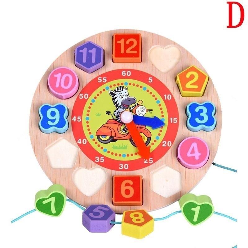 Simingyou 4 модели пазлов 1 шт. животные мультфильм обучающая игрушка детские цифровые деревянные часы