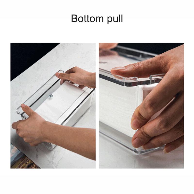 Новый Прозрачный Акриловый Держатель для Коробки с Салфетками Диспенсер для Салфеток Держатель для Салфеток Автомобильный Домашний Офисный Настольный Органайзер-Коробка для Хранения Салфеток