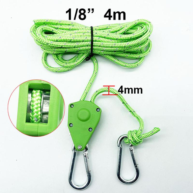 Светоотражающий 2/4/5M 4Mm трос для палатки застежка фиксированная пряжка ролик натяжитель храповой механизм вешалки тент ветровой трос привязка регулировка