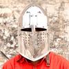 Medieval Templar Helmet Crusader Knight Armor Helmet Iconic Crusader Style LARP, Cosplay, Halloween Costume Best Gift For Him