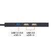 Sanwa Supply USB Hub Connection X 1 X 2 Card Reader Black Type-C (USB3.1/3.0 port/USB2.0 ports/SD card/microSD Included) USB-3TCHC16BK
