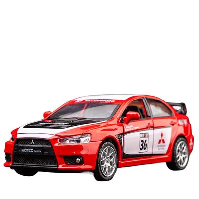 1/32 Mitsubishi Lancer Evolution GT3 Металлический сплав Модель автомобиля Литые игрушечные транспортные средства Модель Звук Свет Игрушки для детей Подарки