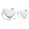 20Pcs/lot Stainless Steel Heart Charm Stamping Blank Pendant DIY Jewelry Making For necklace or Bracelet or Anklet